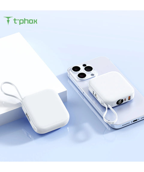Mini Power Bank T-Phox TPH3033 10.000 mAh Branco